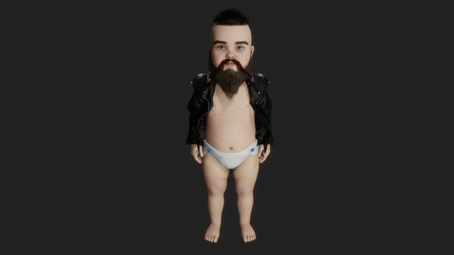 Grown up child 3D Model .c4d .max .obj .3ds .fbx .stl .blend 