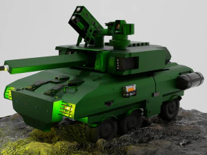 Czołg samobieżny przeciwlotniczy Model 3D