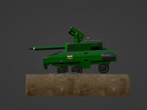 Anti-aircraft self-propelled tank 3D Model