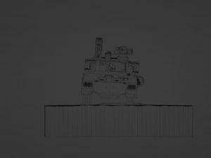 Anti-aircraft self-propelled tank 3D Model