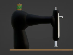 Schwarze elektrische N&auml;hmaschine 3D Modell