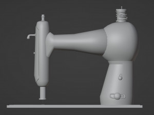 Black electric sewing machine 3D Model