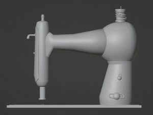 Schwarze elektrische N&auml;hmaschine 3D Modell