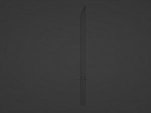 Ancient samurai sword Modèle 3D