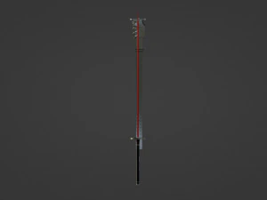 Red sword with scabbard 3D Model