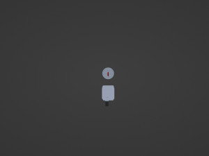 Red sword with scabbard 3D Model
