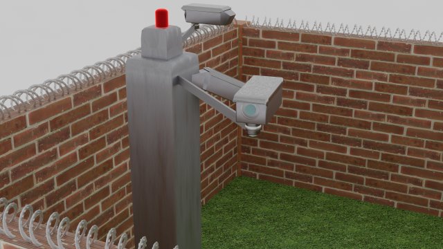 CCTV cameras on a pole 3Dモデル .c4d .max .obj .3ds .fbx .stl .blend 