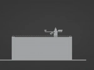 C&acirc;meras CCTV em um poste Modelo 3D