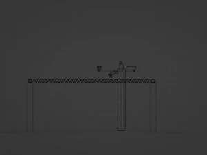 C&acirc;meras CCTV em um poste Modelo 3D