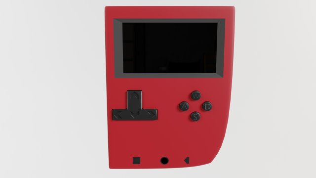 Red game console 3D Model .c4d .max .obj .3ds .fbx .stl .blend 