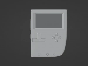 Red game console 3D Model