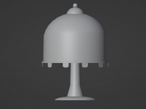 Muffin under a glass lid Model 3D