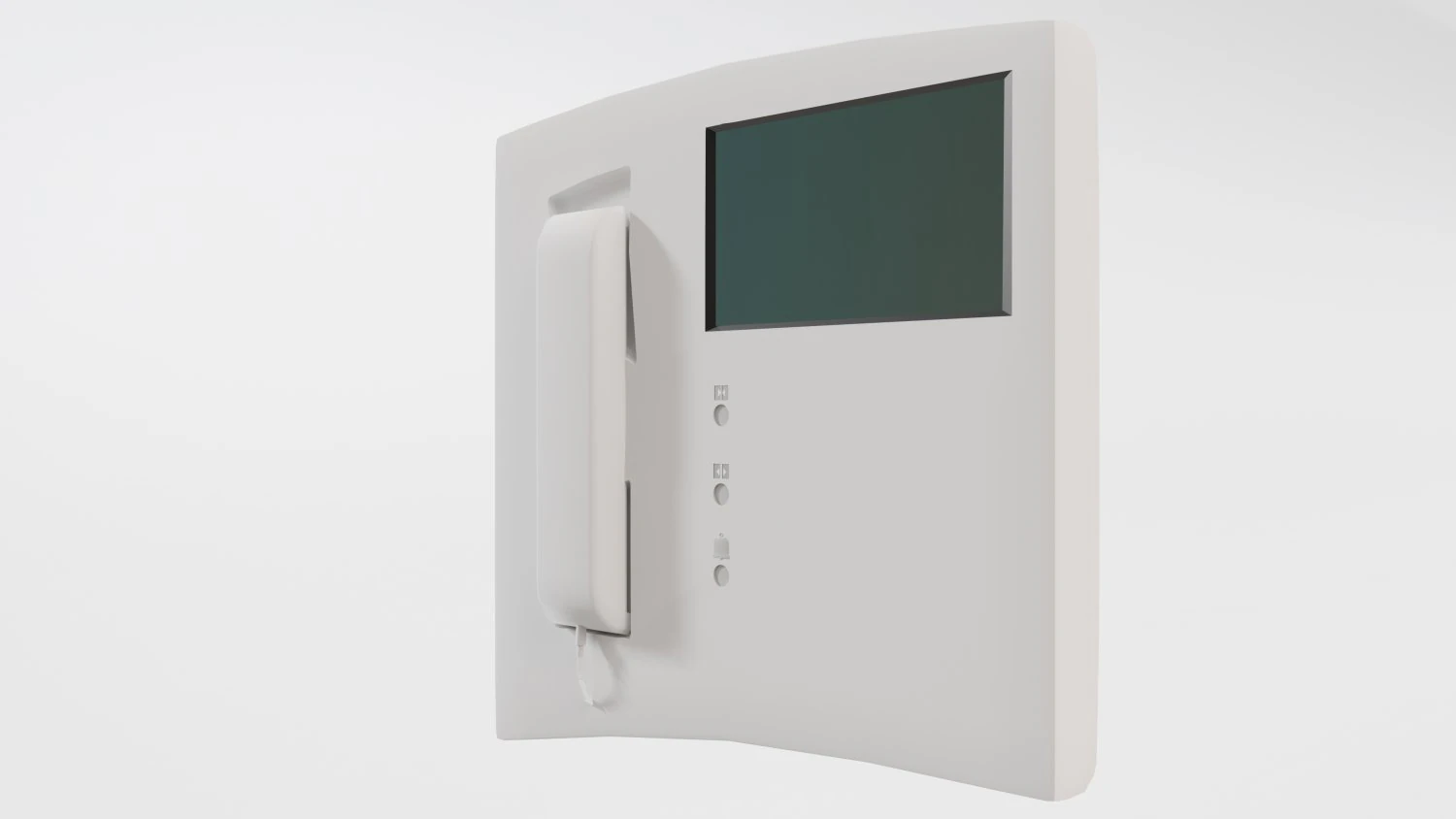 White intercom with screen 3D Model .c4d .max .obj .3ds .fbx .stl .blend
