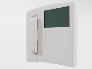 White intercom with screen 3D मॉडल