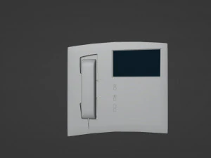 White intercom with screen 3D Model