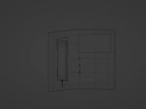 White intercom with screen 3D Model