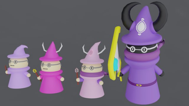 Mysterious sorceresses from the forest Modelo 3D .c4d .max .obj .3ds .fbx .stl .blend 