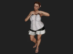 Het oude vrouw stellen 3D Model