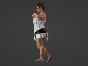 Old woman posing Modèle 3D