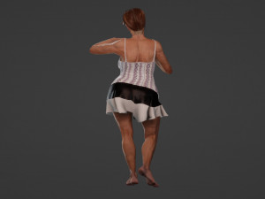Old woman posing Modèle 3D