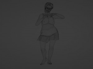 Old woman posing Modèle 3D