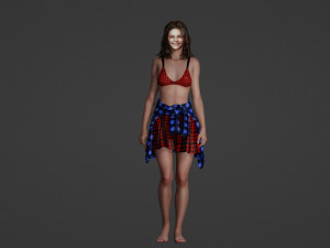 Beautiful young woman with a smile 3D Model