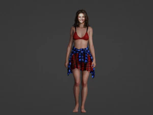 Beautiful young woman with a smile 3D Model