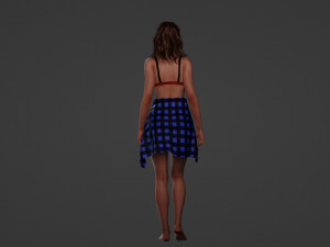 Beautiful young woman with a smile 3D Model