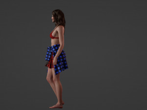Beautiful young woman with a smile 3D Model