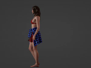 Beautiful young woman with a smile 3D Model