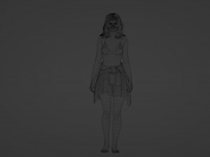 Beautiful young woman with a smile 3D Model