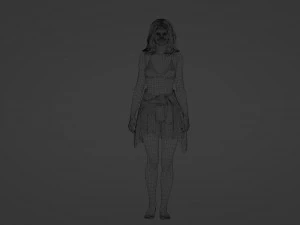 Beautiful young woman with a smile 3D Model