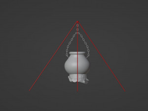 Witchs cauldron over fire 3D Model