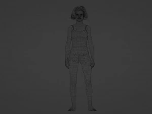 Simple beautiful young woman 3D Model