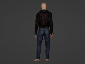 Strong bald man 3D 모델