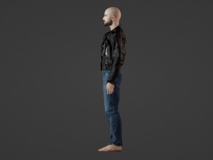 Strong bald man 3D 모델