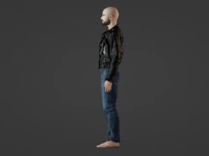 Сильний лисий чоловік 3D Модель