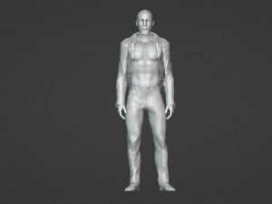 Strong bald man 3D 모델