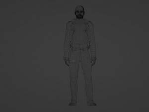 Strong bald man 3D 모델