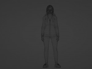 Beautiful girl in casual clothes 3D 모델