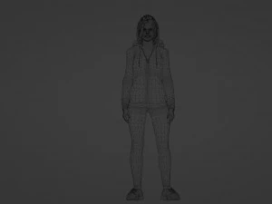 Beautiful girl in casual clothes 3D Model