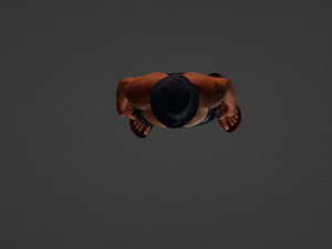 Dangerous man on the beach Modèle 3D