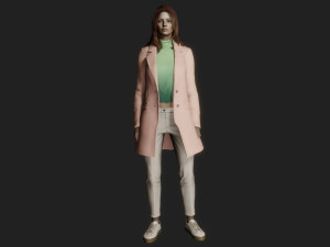 Ideal woman in modest clothes 3D Model