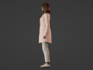 Ideal woman in modest clothes 3D Model