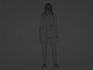 Ideal woman in modest clothes 3D Model