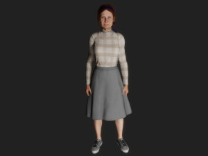 Woman looking older than her age Modello 3D
