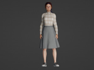 Woman looking older than her age Modèle 3D