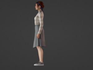 Woman looking older than her age Modèle 3D