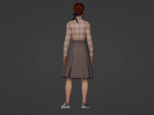 Woman looking older than her age 3D Model