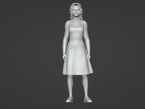 Woman looking older than her age Modèle 3D